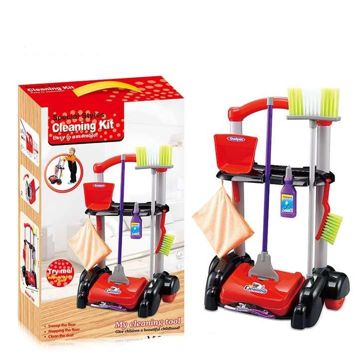 ITTL Pretend Toy Kids Cleaning Household Tools Interesting Toy Cleaning Set