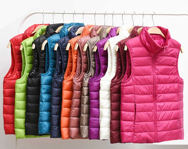 New Women Sleeveless Women's Very-lightest Down Vests Slim Jackets Girl Gilet Lightweight Windproof Warm Portable Waistcoat
