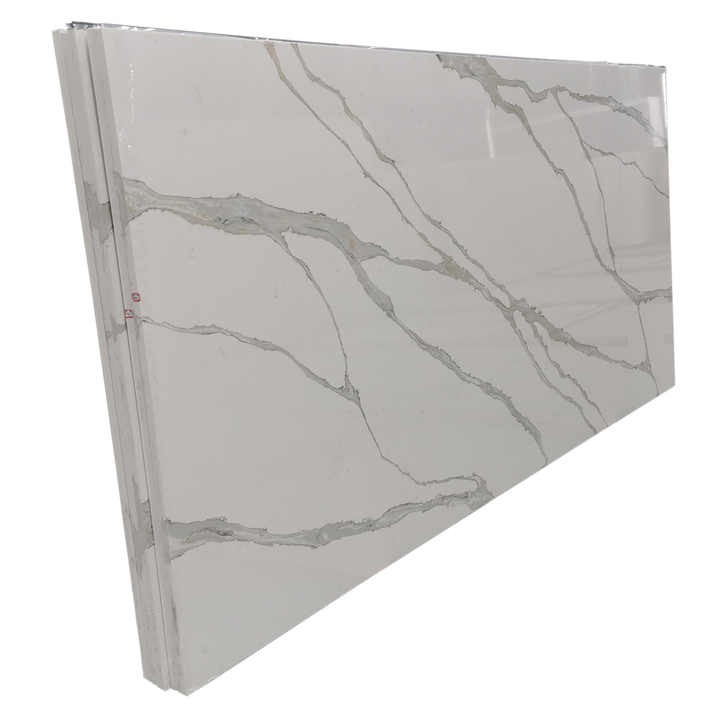 Man Made Artificial Calacatta Marble White Quartz Stone Slabs
